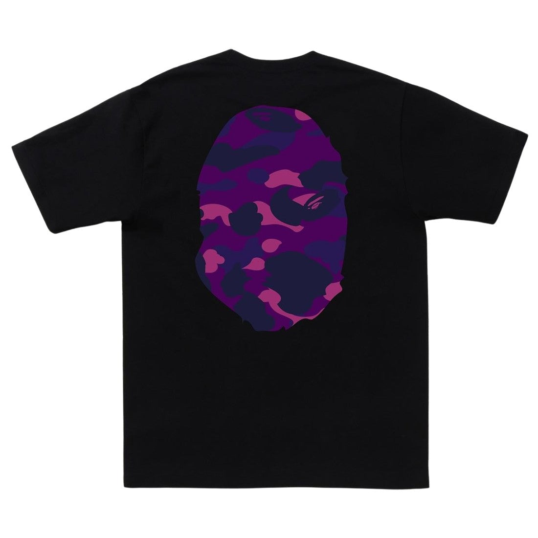 BAPE Iconic Big Purple Camo Ape Head Black T-Shirt