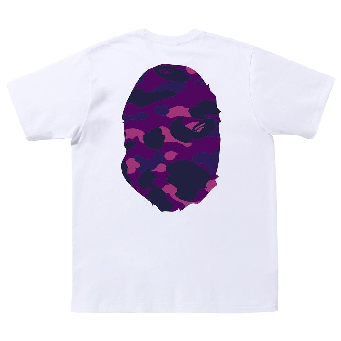 BAPE Iconic Big Purple Camo Ape Head White T-Shirt