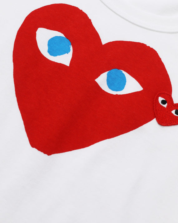 Comme des Garçons PLAY Blue Eyes Red Heart T-Shirt